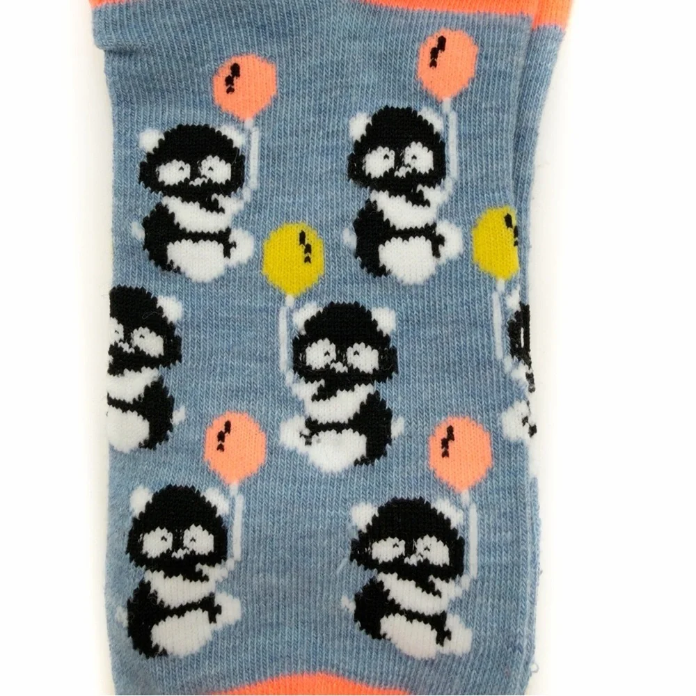 Panda Bear Balloon No Show Socks Neon Womens Fun Gift